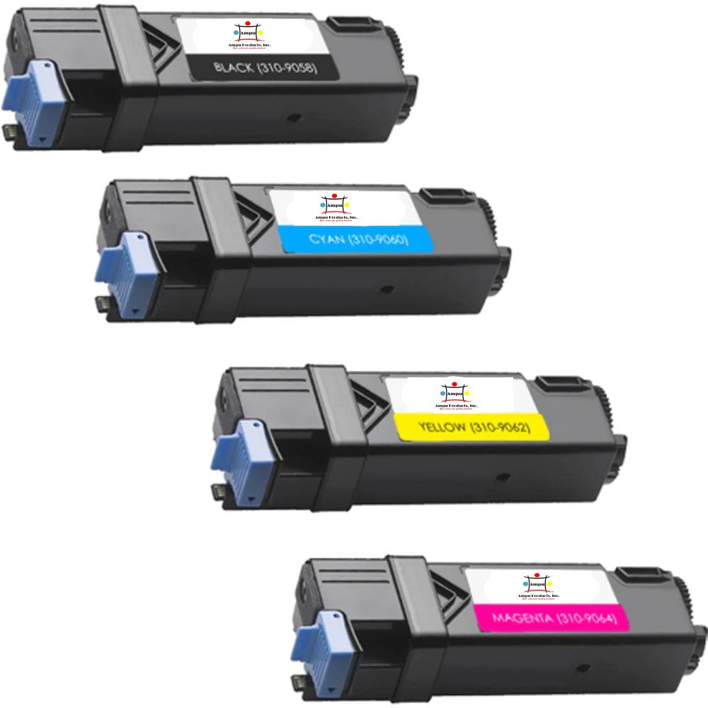 Compatible Toner Cartridge Replacement For DELL 310-9058, 310-9060, 310-9062, 310-9064 (1320C) Black, Cyan, Yellow, Magenta (2K YLD) 4-Pack