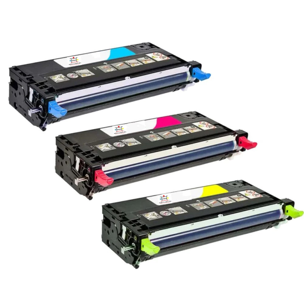 Compatible Toner Cartridge Replacement For Dell 330-1199, 330-1200, 330-1204 (High Yield Cyan, Magenta, Yellow) 9K YLD (3-Pack)