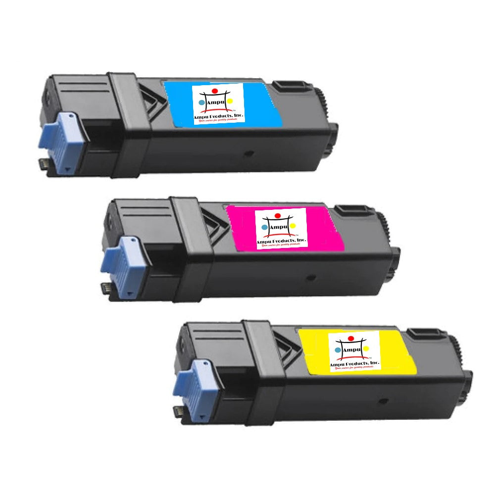 Compatible Toner Cartridge Replacement For Dell 331-0716, 331-0717, 331-0718 (Cyan, Magenta, Yellow) 3-Pack