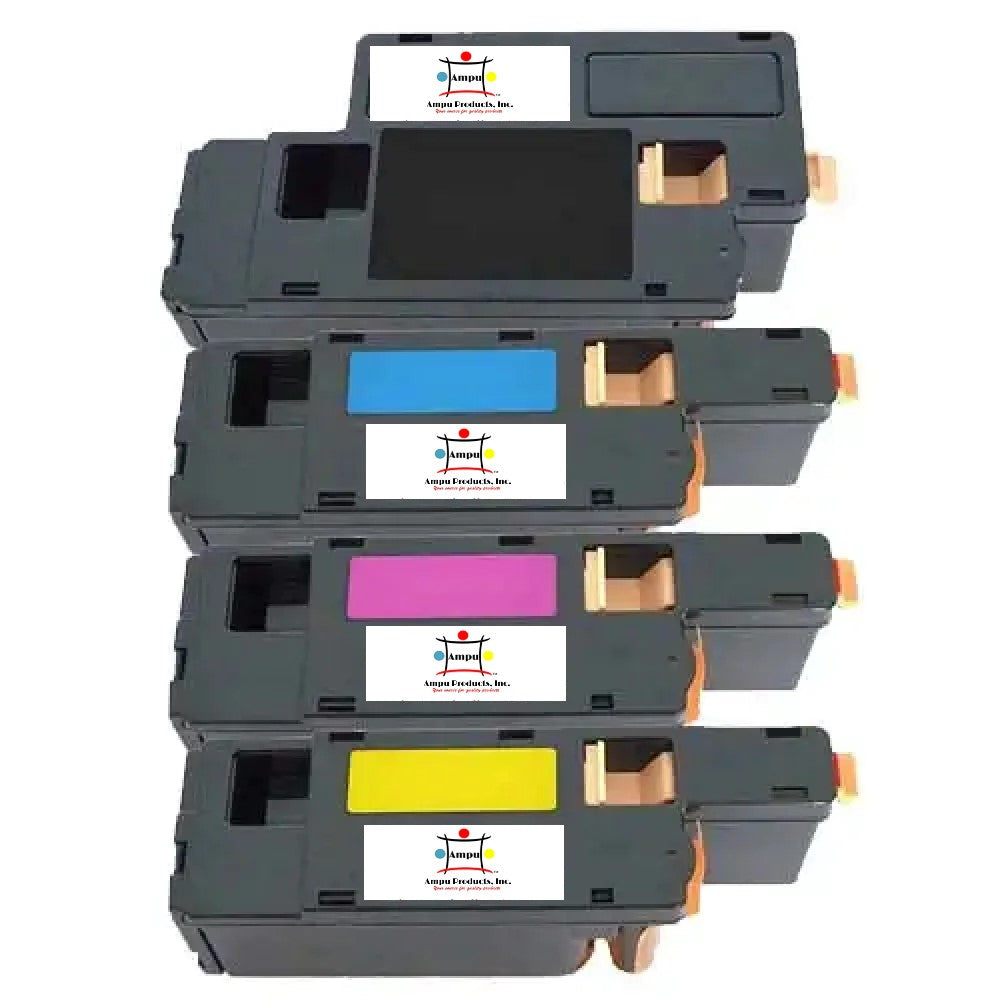 Compatible Toner Cartridge Replacement For DELL 332-0399, 332-0400, 332-0401, 332-0402 (4G9HP, DWGCP, V3W4C, V53F6) Black, Cyan, Magenta, Yellow (1.25K YLD) 4-Pack