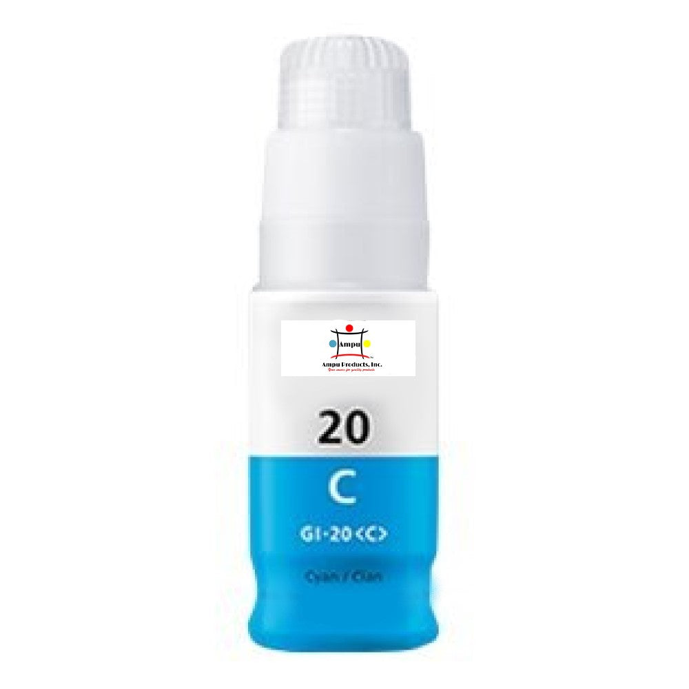 Compatible Ink Cartridge Replacement For CANON 3394C001 (GI-20C) Cyan (70ML)