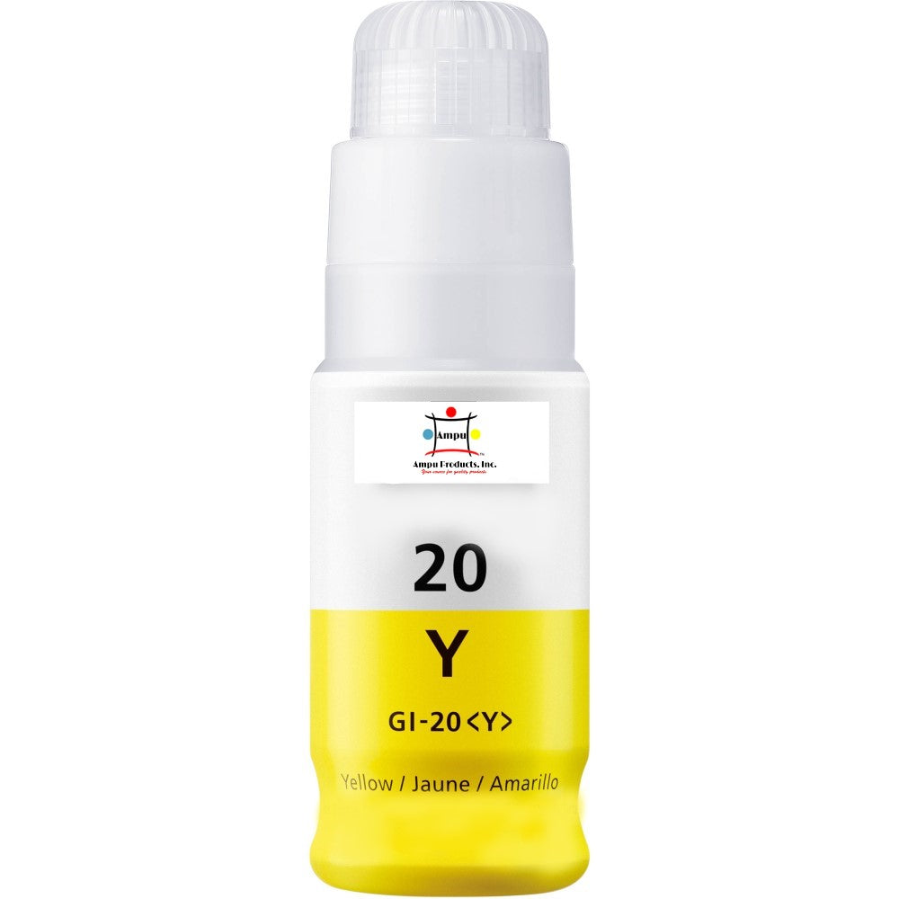 Compatible Ink Cartridge Replacement For CANON 3396C001 (GI-20Y) Yellow (70ML)