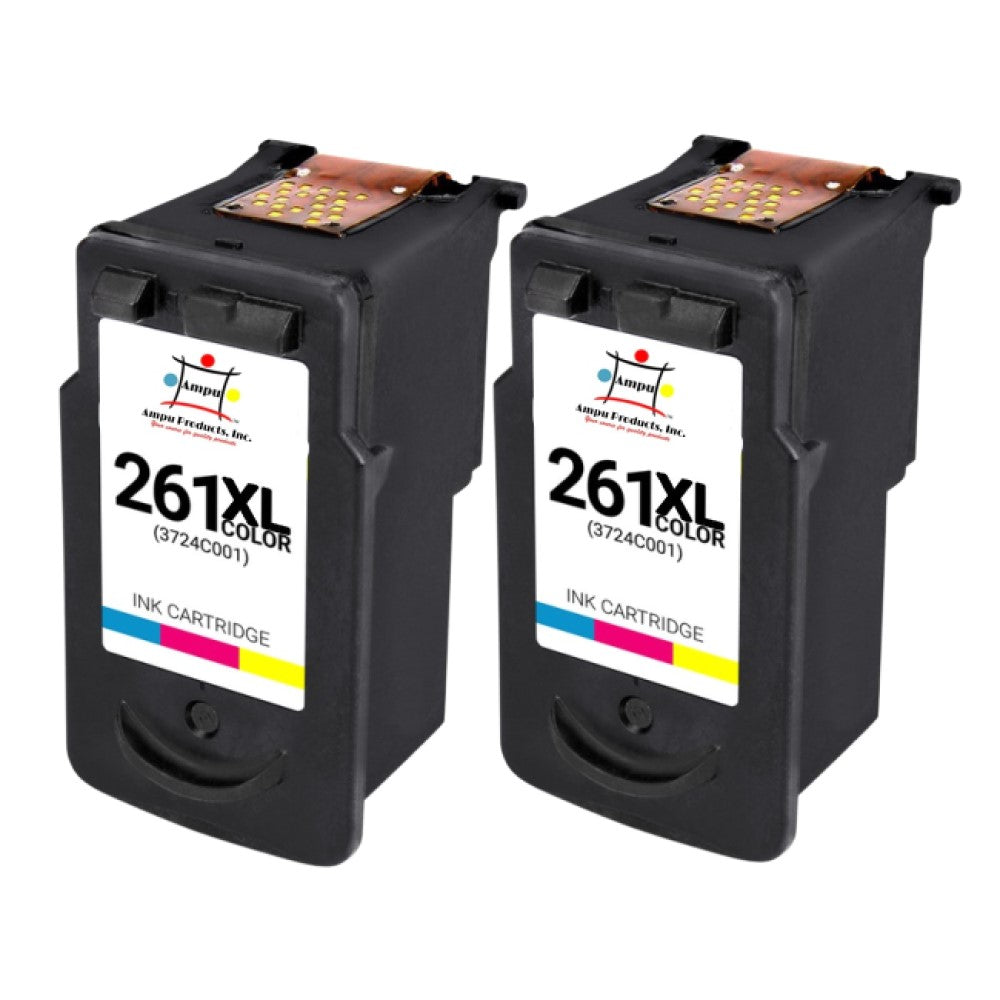 Compatible Ink Cartridge Replacement For CANON 3724C001 (CL-261XL) Tri-Color (300 YLD) 2-Pack