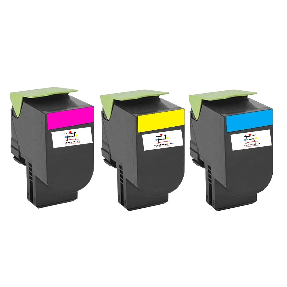 Compatible Toner Cartridge Replacement For IBM 39V2431, 39V2432, 39V2433 (Cyan, Magenta, Yellow) 4K YLD (3-Pack)