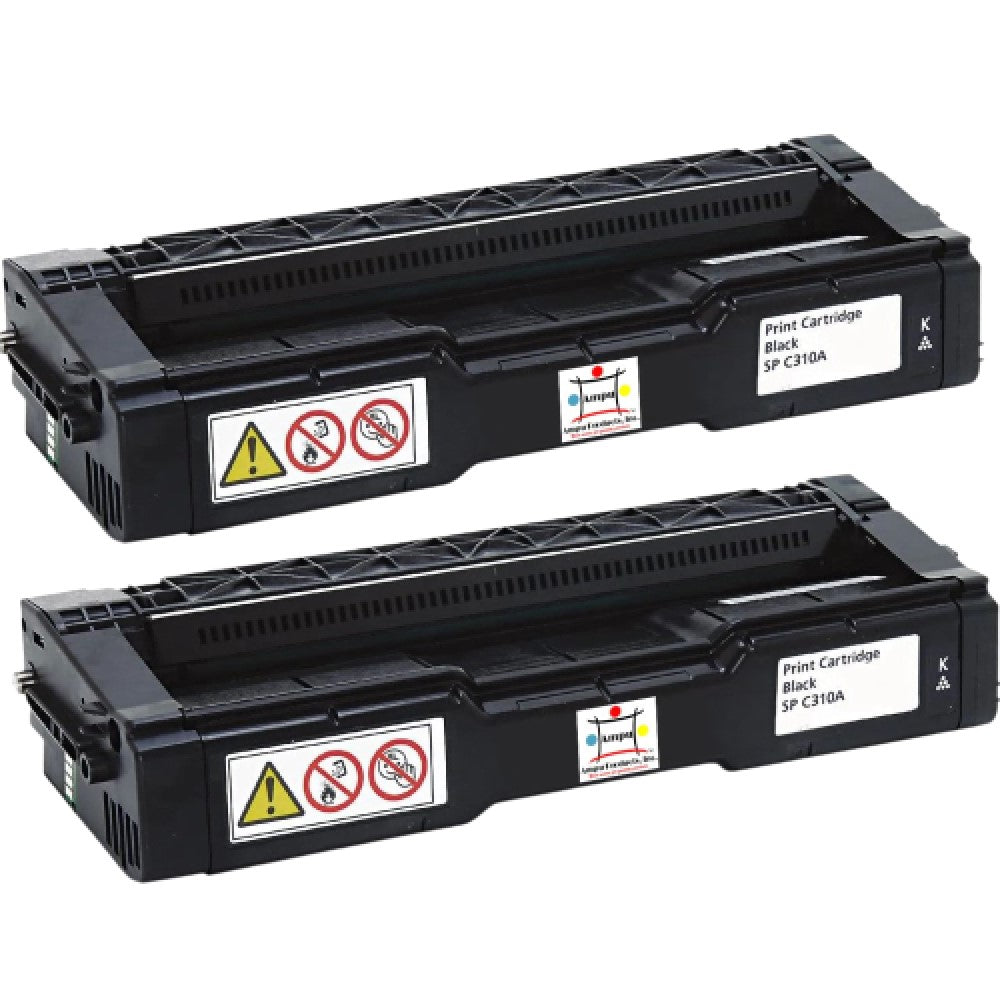Compatible Toner Cartridge Replacement For RICOH 406344 (TYPE SP C310A) Black (2.5K YLD) 2-Pack