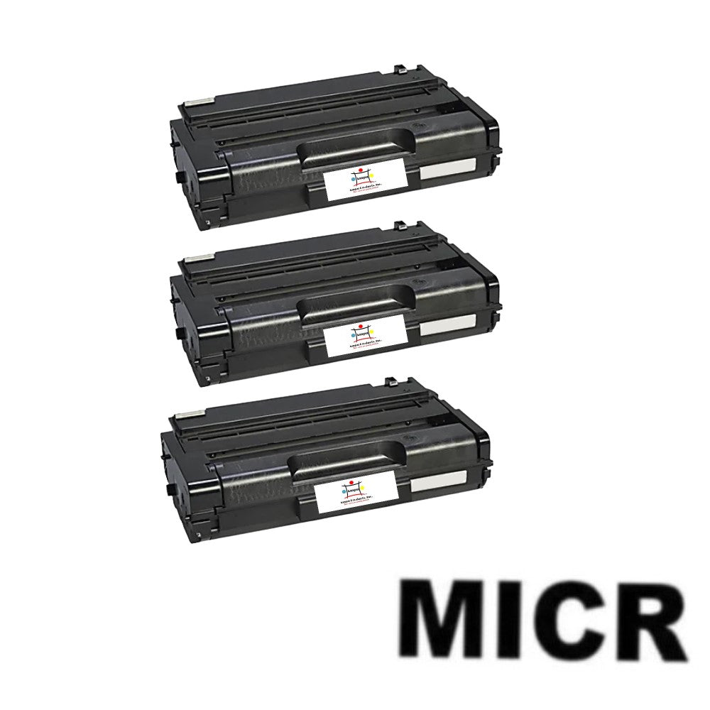 Compatible Toner Cartridge Replacement For Lanier 406989 (Black) 6.4K YLD (W/Micr) 3-Pack