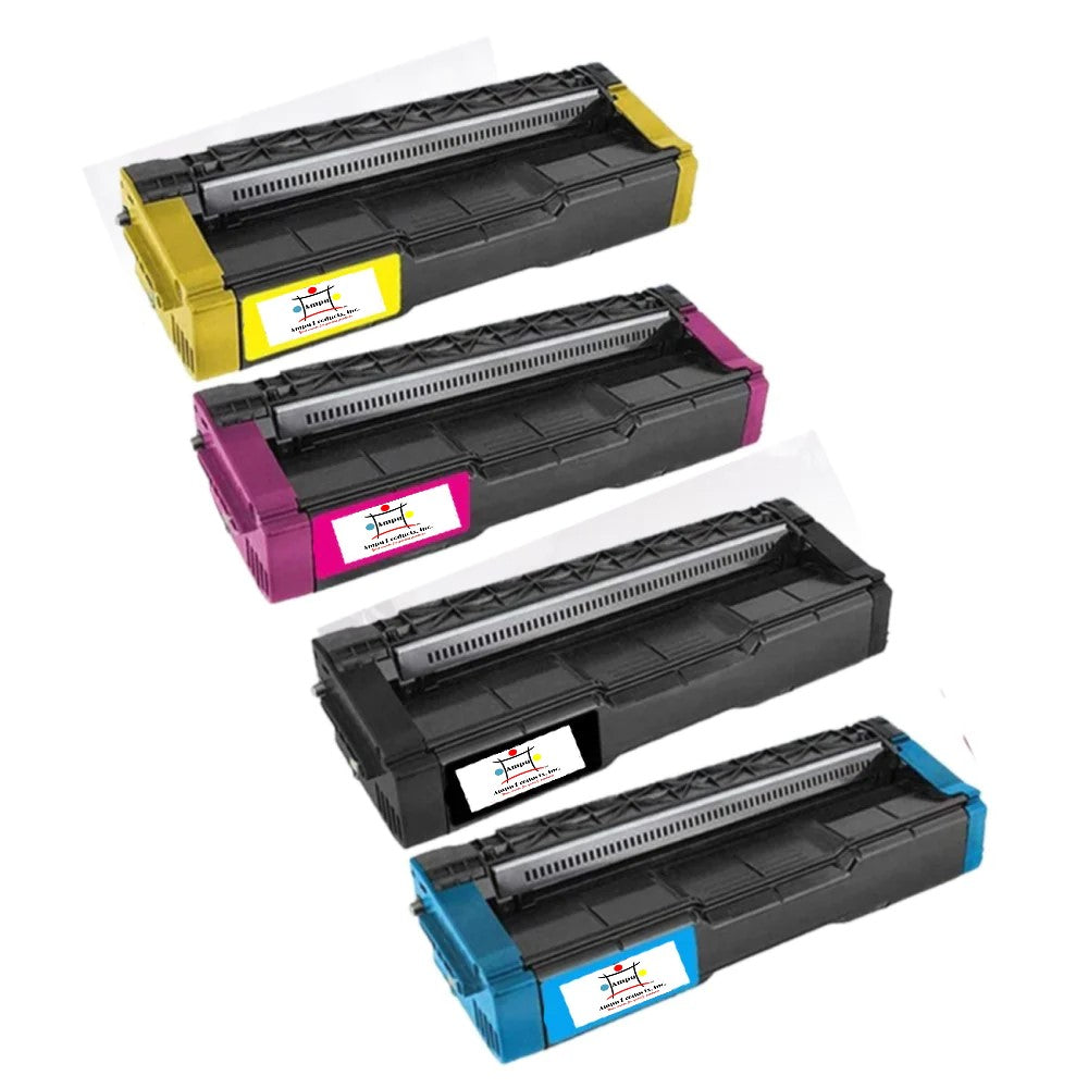 Compatible Toner Cartridge Replacement For RICOH 407540, 407541, 407542, 407539 (C250A) Cyan, Magenta, Yellow, Black (2.3K YLD) 4-Pack