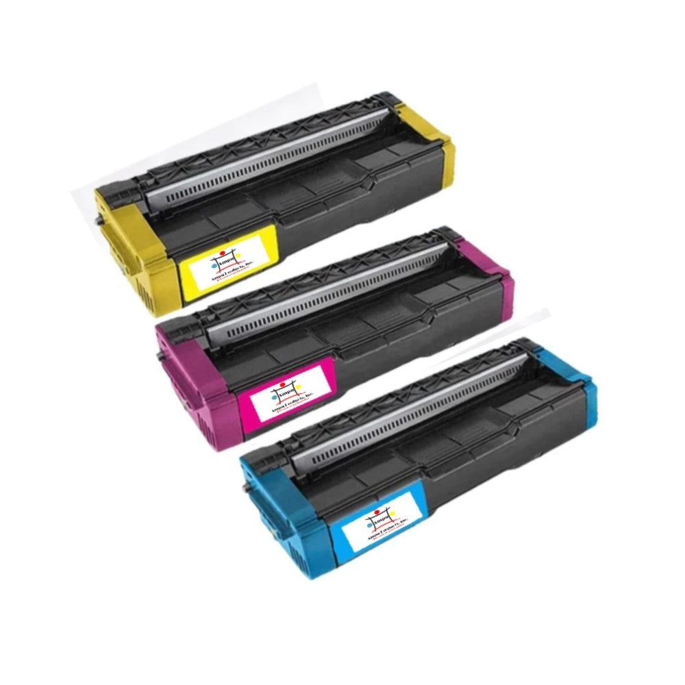 Compatible Toner Cartridge Replacement For RICOH 407540, 407541, 407542 (C250A) Cyan, Magenta, Yellow (2.3K YLD) 3-Pack
