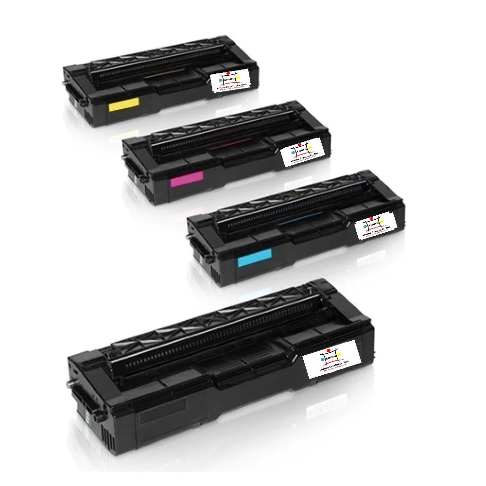 Compatible Toner Cartridge Replacement For RICOH 407655, 407656, 407654, 407653 (Magenta, Cyan, Yellow, Black) 6K YLD (4-Pack)