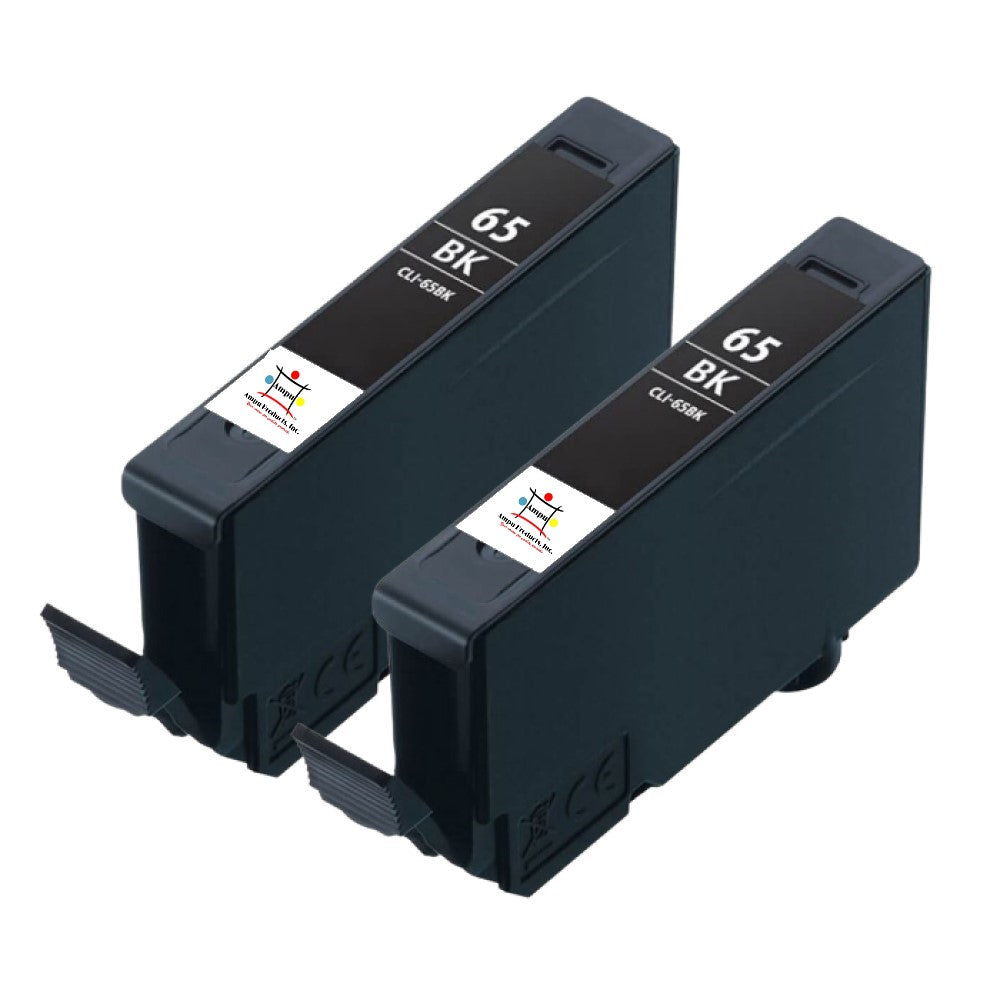 Compatible Ink Cartridge Replacement For CANON 4215C002 (CLI-65BK) Black (2-Pack)