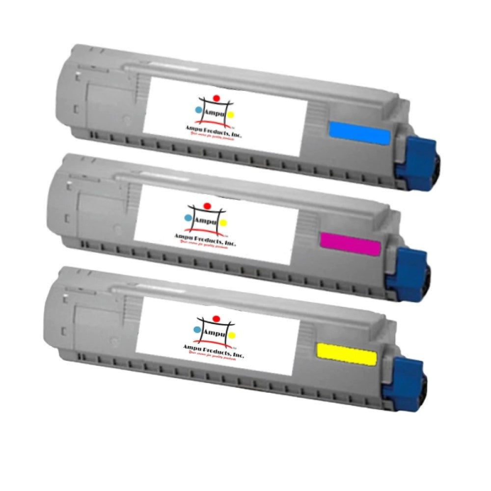 Compatible Toner Cartridge Replacement For OKIDATA 44059109, 44059110, 44059111 (Cyan, Yellow, Magenta) 8K YLD (3-Pack)