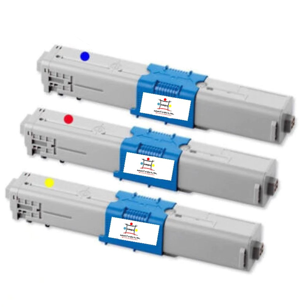 Compatible Toner Cartridge Replacement For OKIDATA 44469701, 44469702, 44469703 (Type-C17) Yellow, Cyan, Magenta (3-Pack)