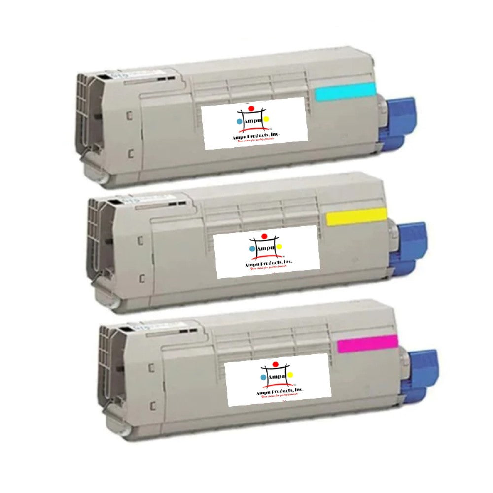 Compatible Toner Cartridge Replacement For OKIDATA 44844511, 44844510, 44844509 (Cyan, Yellow, Magenta) 10K YLD