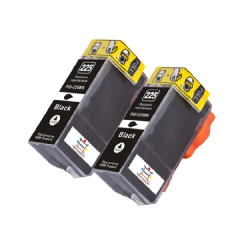 Compatible Ink Cartridge Replacement For CANON 4530B001AA (PGI-225BK) Black (510 YLD) 2-Pack