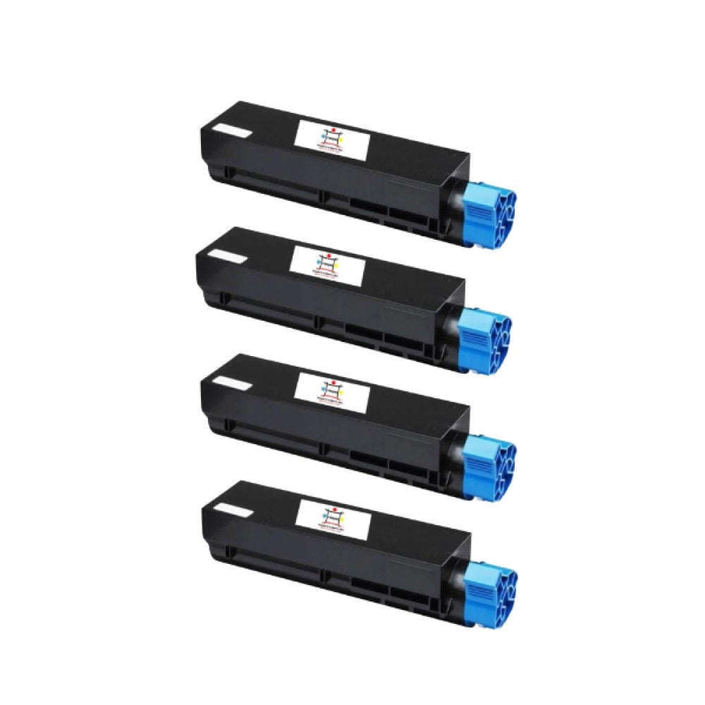 Compatible Toner Cartridge Replacement For OKIDATA 45807105 (High Yield Black) 7K YLD (4-Pack)