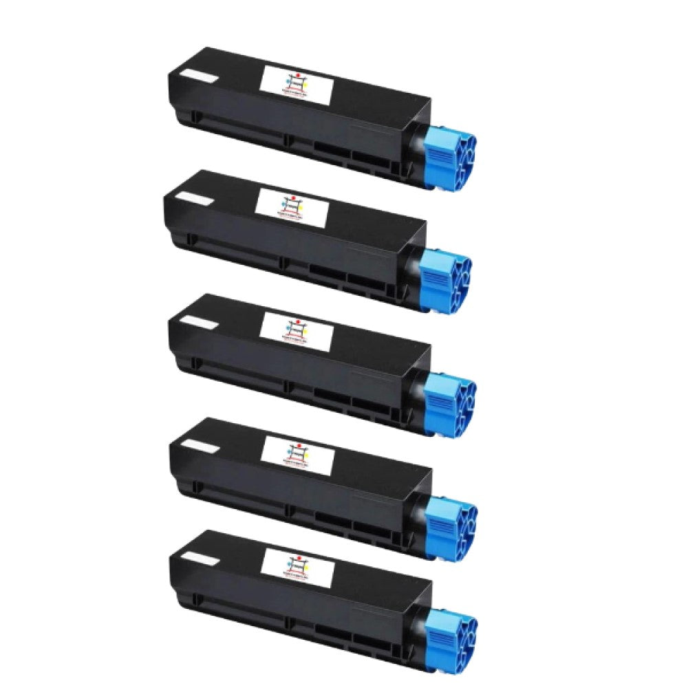 Compatible Toner Cartridge Replacement For OKIDATA 45807105 (High Yield Black) 7K YLD (5-Pack)