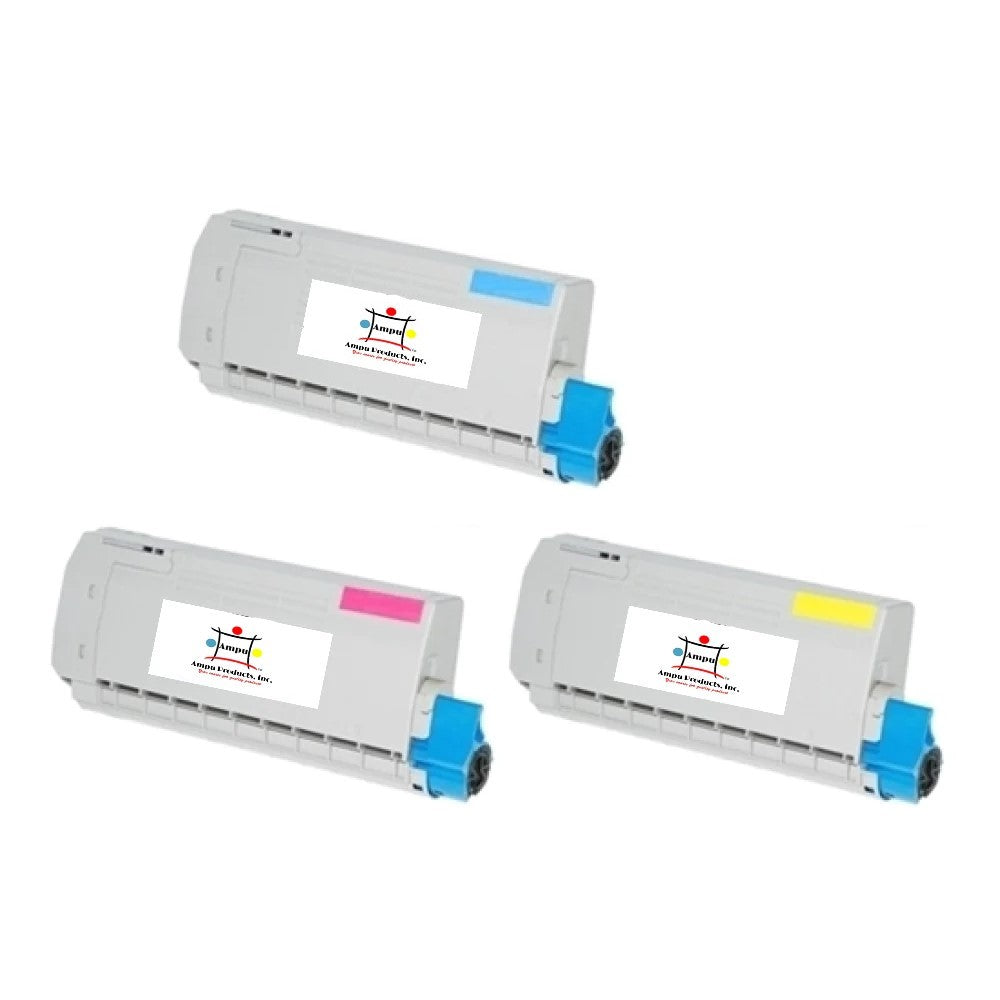Compatible Toner Cartridge Replacement For OKIDATA 46507601, 4650702, 4650703 (Cyan, Magenta, Yellow)11.5K YLD (3-Pack)