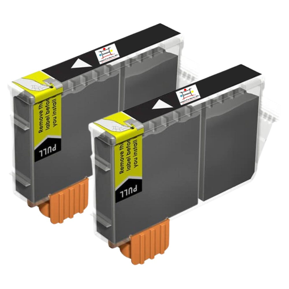 Compatible Ink Cartridge Replacement For CANON 4705A003 (BCI-6BK) Black (12ML) 2-Pack