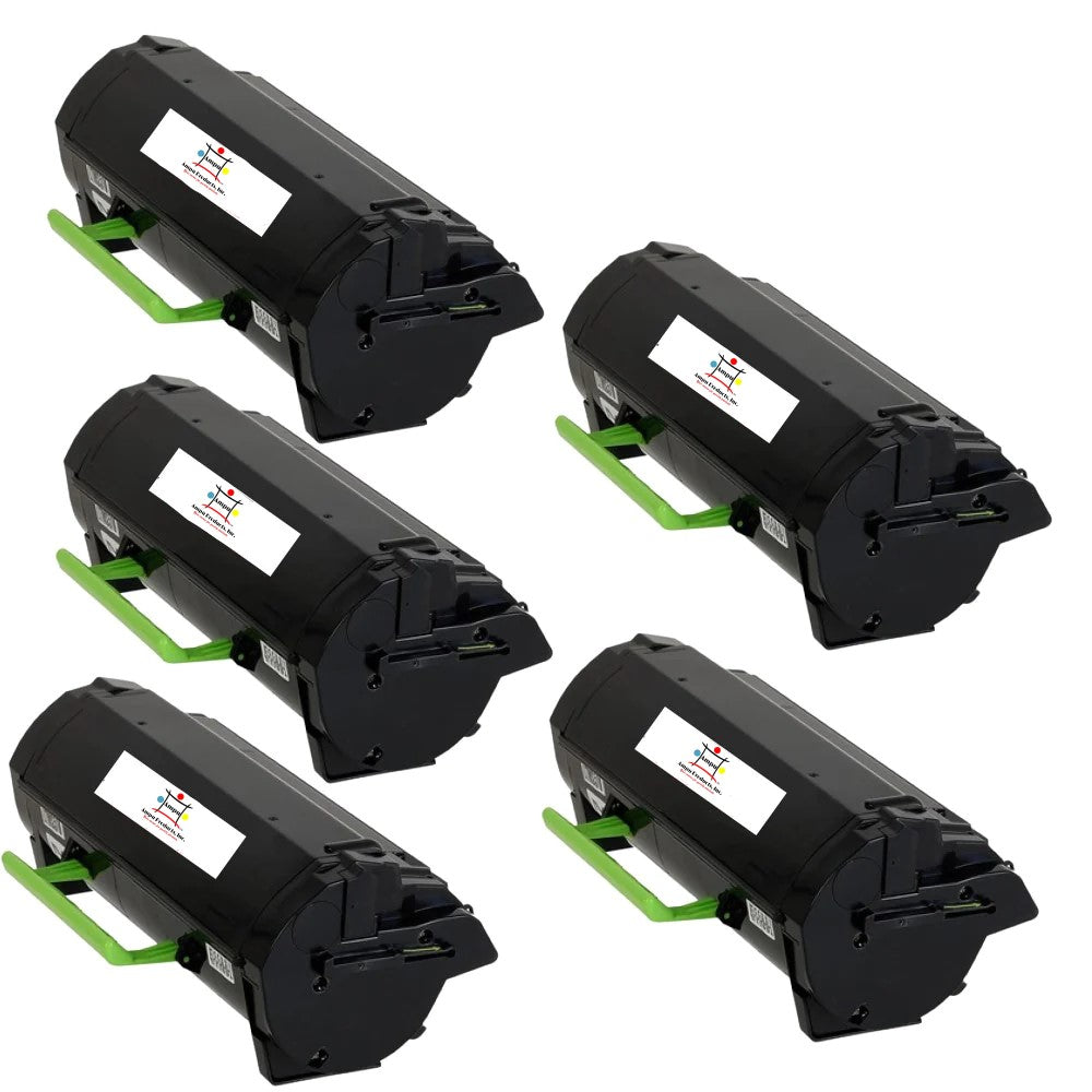 Compatible Toner Cartridge Replacement For Lexmark 50F1X00 (501X) Extra High Yield Black (10K YLD) 5-Pack