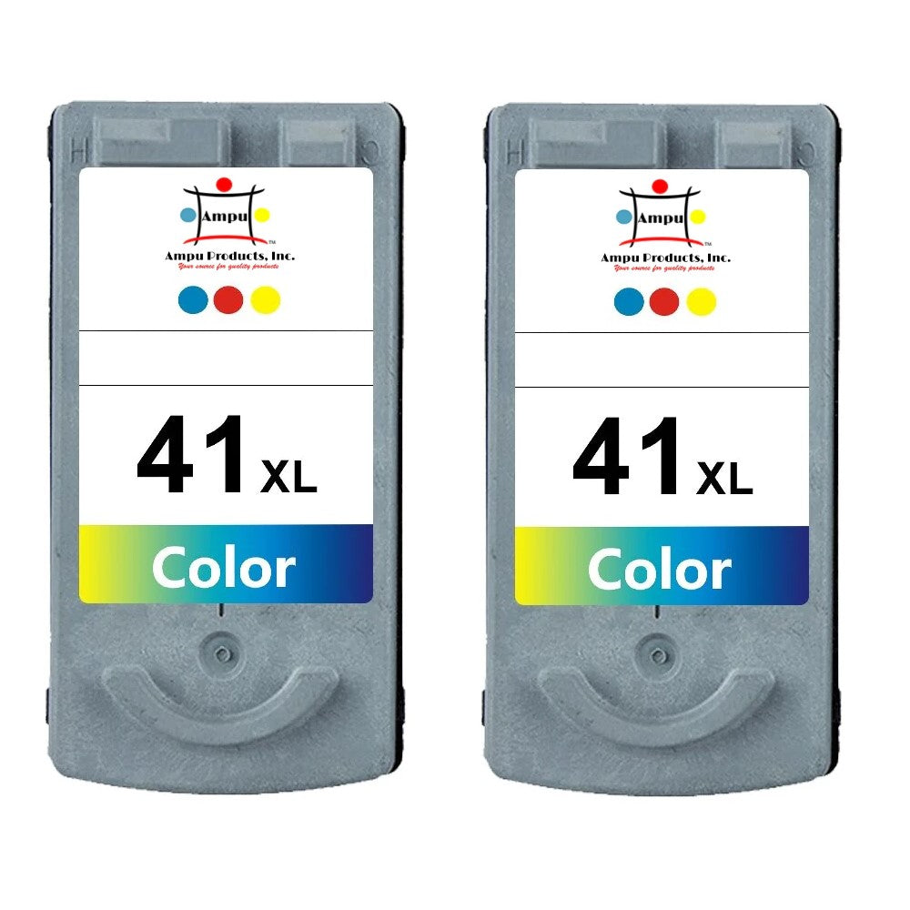 Compatible Ink Cartridge Replacement For CANON 5208B001 (CL-41XL) Tri-Color (400YLD) 2-Pack