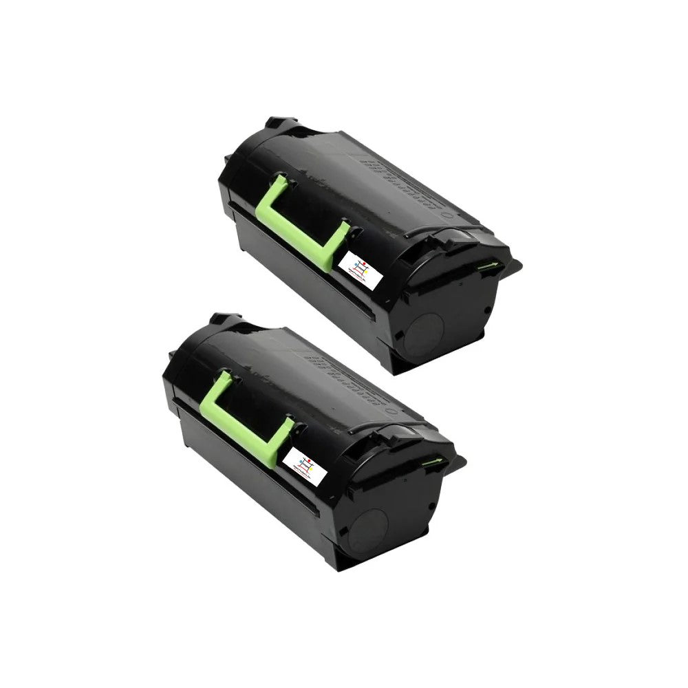 Compatible Toner Cartridge Replacement For Lexmark 52D0HA0 (52D1H00/520HA) High Yield Black (25K YLD) 2-Pack