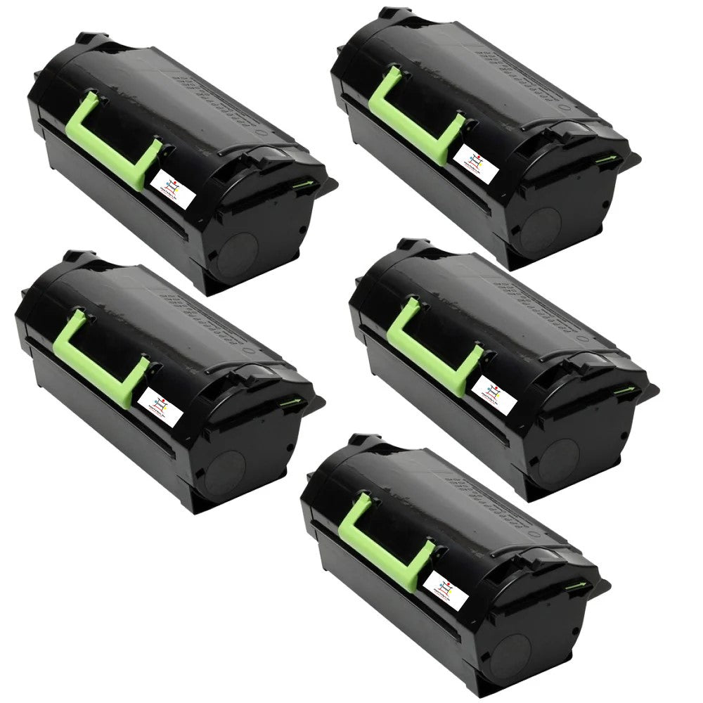 Compatible Toner Cartridge Replacement For Lexmark 52D0HA0 (52D1H00/520HA) High Yield Black (25K YLD) 5-Pack