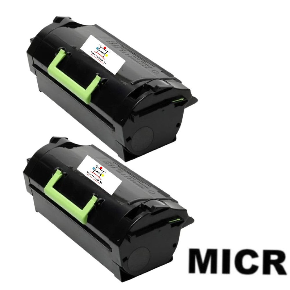 Compatible Toner Cartridge Replacement For Lexmark 52D1000 (521H) High Yield Black (25K YLD) W/MICR (2-Pack)