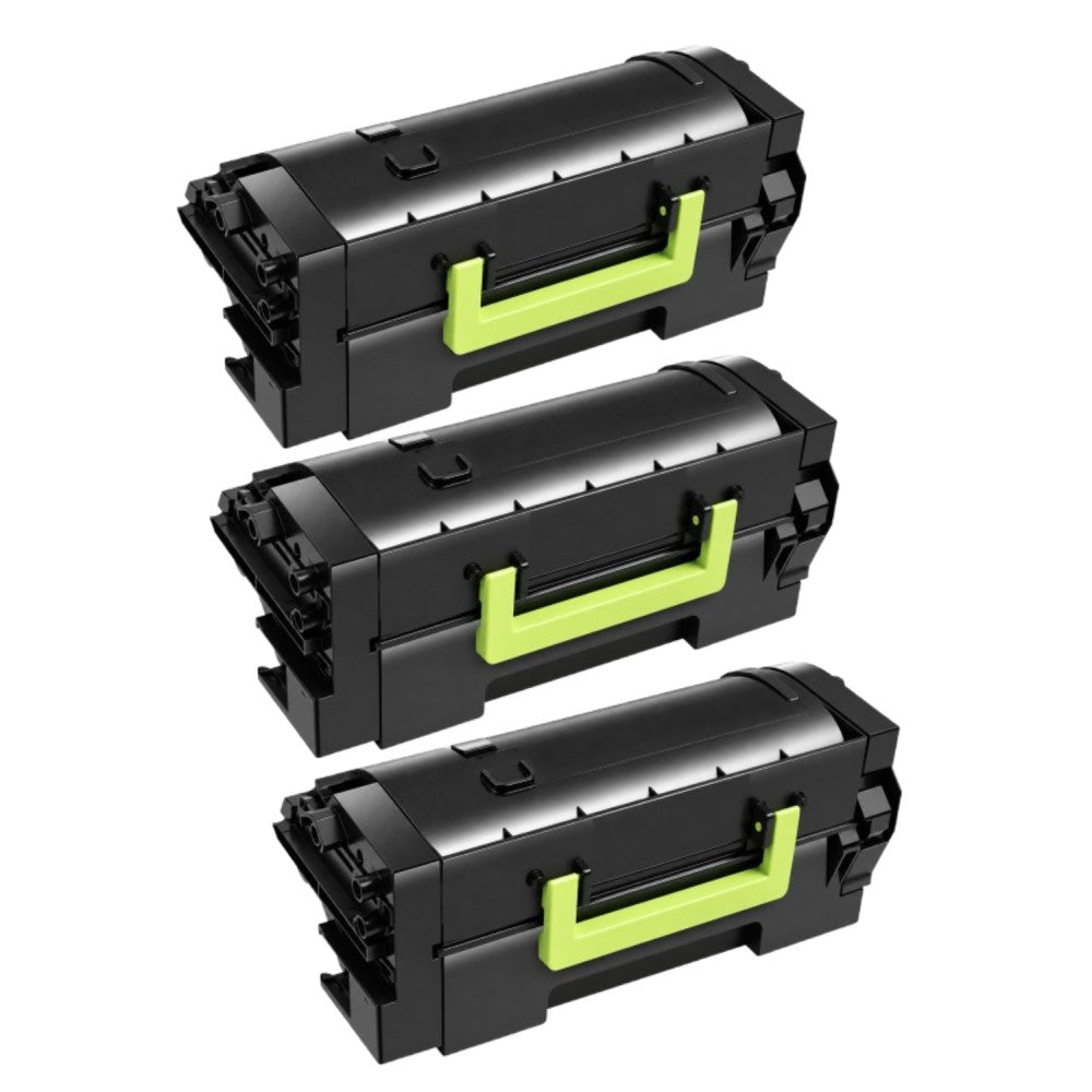 Compatible Toner Cartridge Replacement for Lexmark 58D1X00 Extra High Yield Black (30K YLD) 3 Pack
