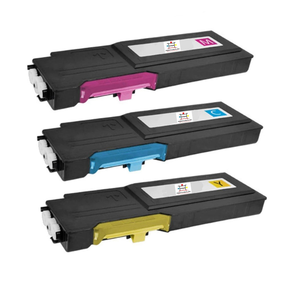 Compatible Toner Cartridge Replacement For DELL 593-BBBR, 593-BBBT, 593-BBBS (TW3NN, 2K1VC, YR3W3) Extra Cyan, Yellow, Magenta High Yield (Color) 3-Pack