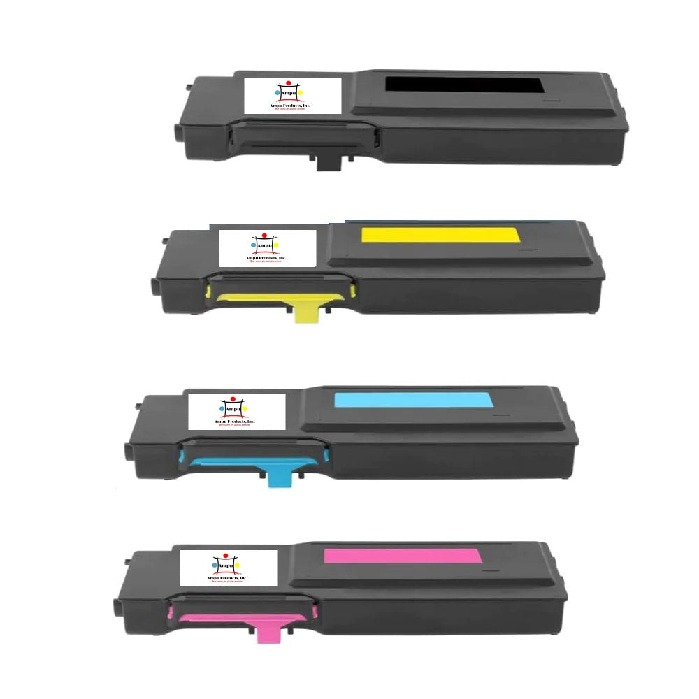 Compatible Toner Cartridge Replacement For Dell 593-BCBC, 593-BCBD, 593-BCBE, 593-BCBF (1KTWP, G7P4G, M9TTM, YC7M7) High Yield Black, Cyan, Magenta, Yellow (11K YLD) 4-Pack