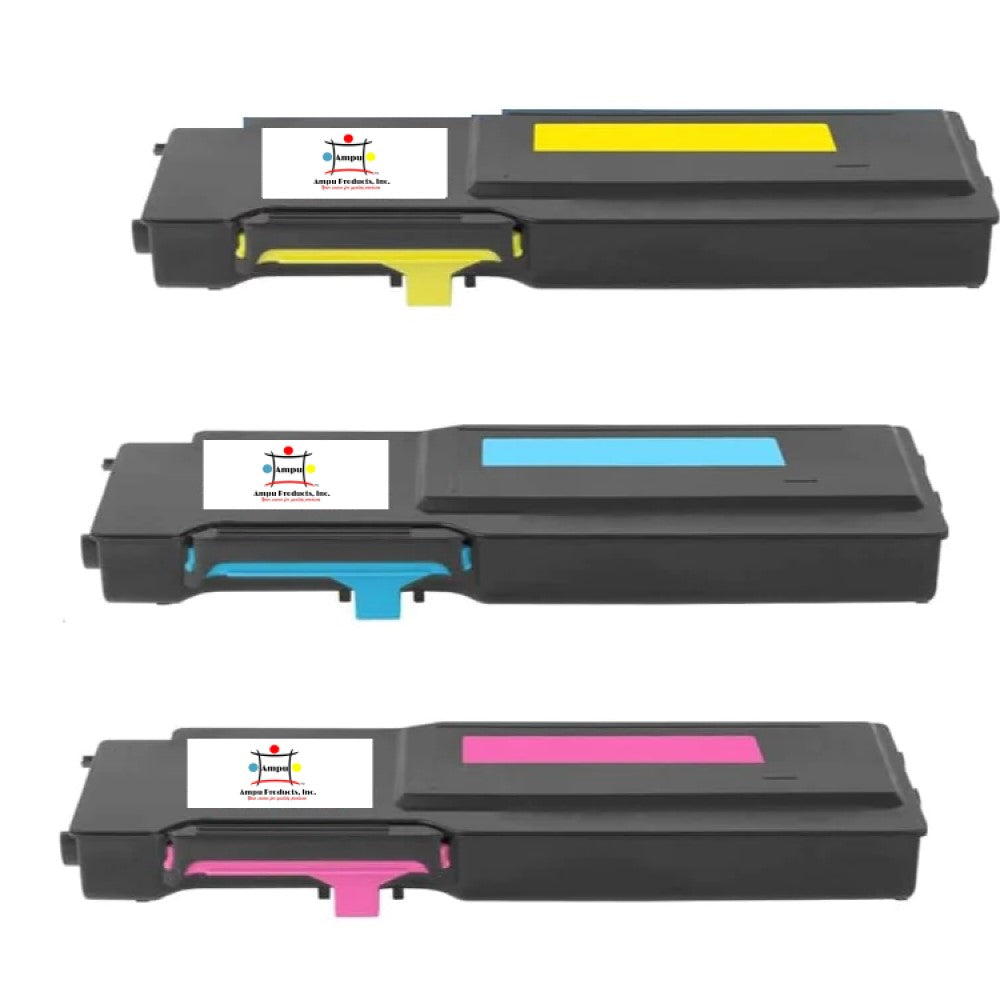 Compatible Toner Cartridge Replacement For Dell 593-BCBD, 593-BCBE, 593-BCBF (G7P4G, M9TTM, YC7M7) High Yield Cyan, Magenta, Yellow (11K YLD) 3-Pack