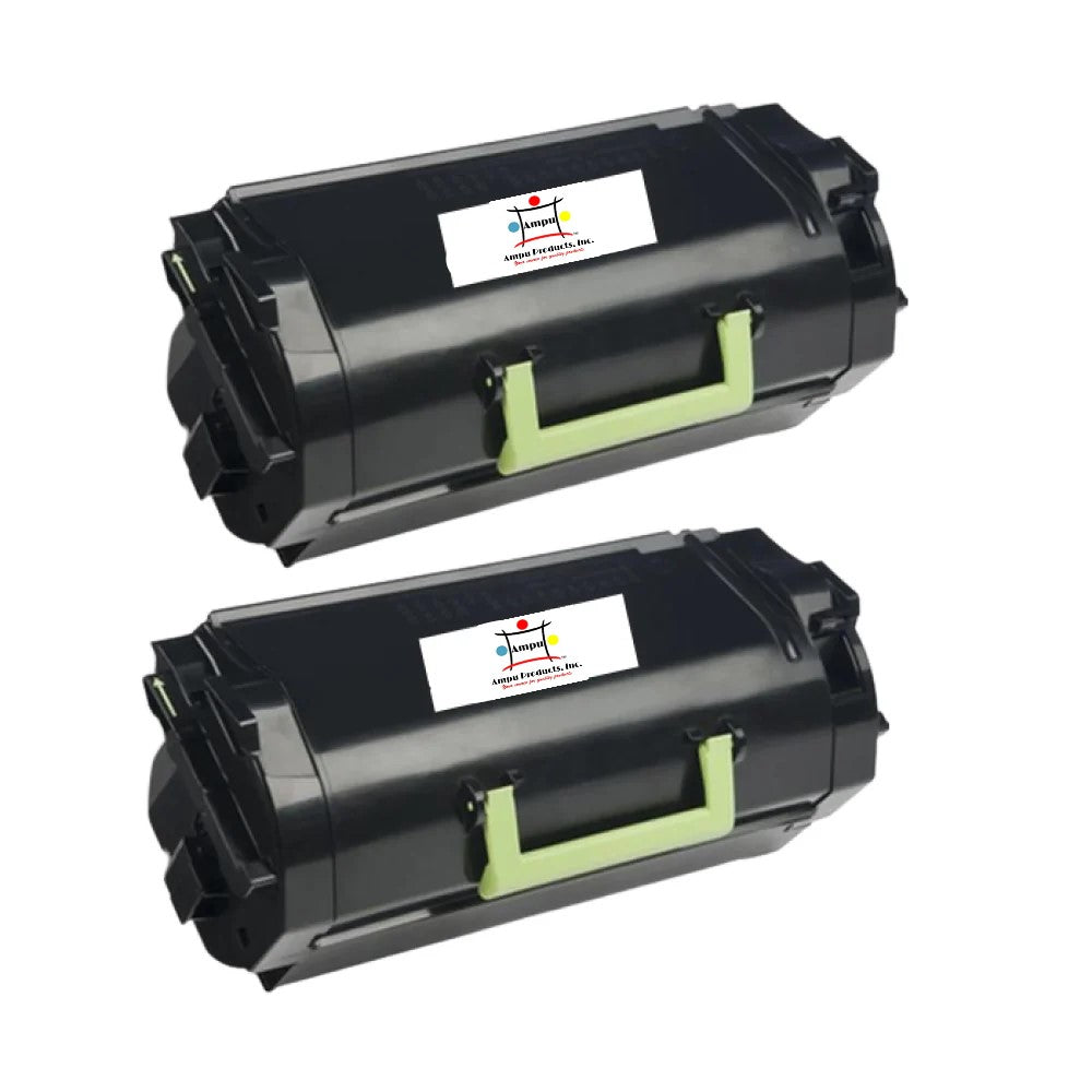 Compatible Toner Cartridge Replacement For Lexmark 62D0HA0 (620HA) High Yield Black (25K YLD) 2-Pack