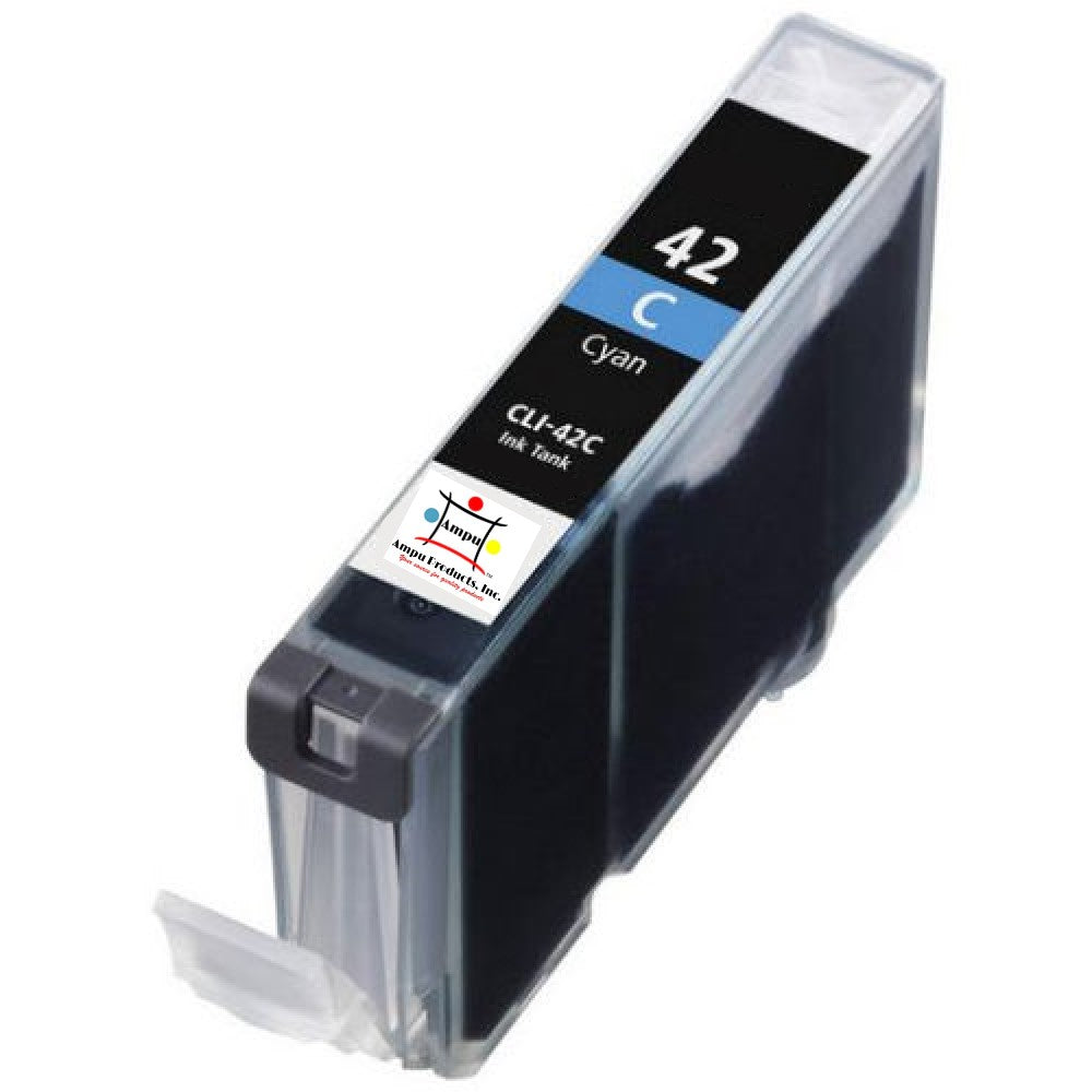 Compatible Ink Cartridge Replacement For CANON 6388B002 (CLI-42C, CLI42C) Cyan (600 YLD)