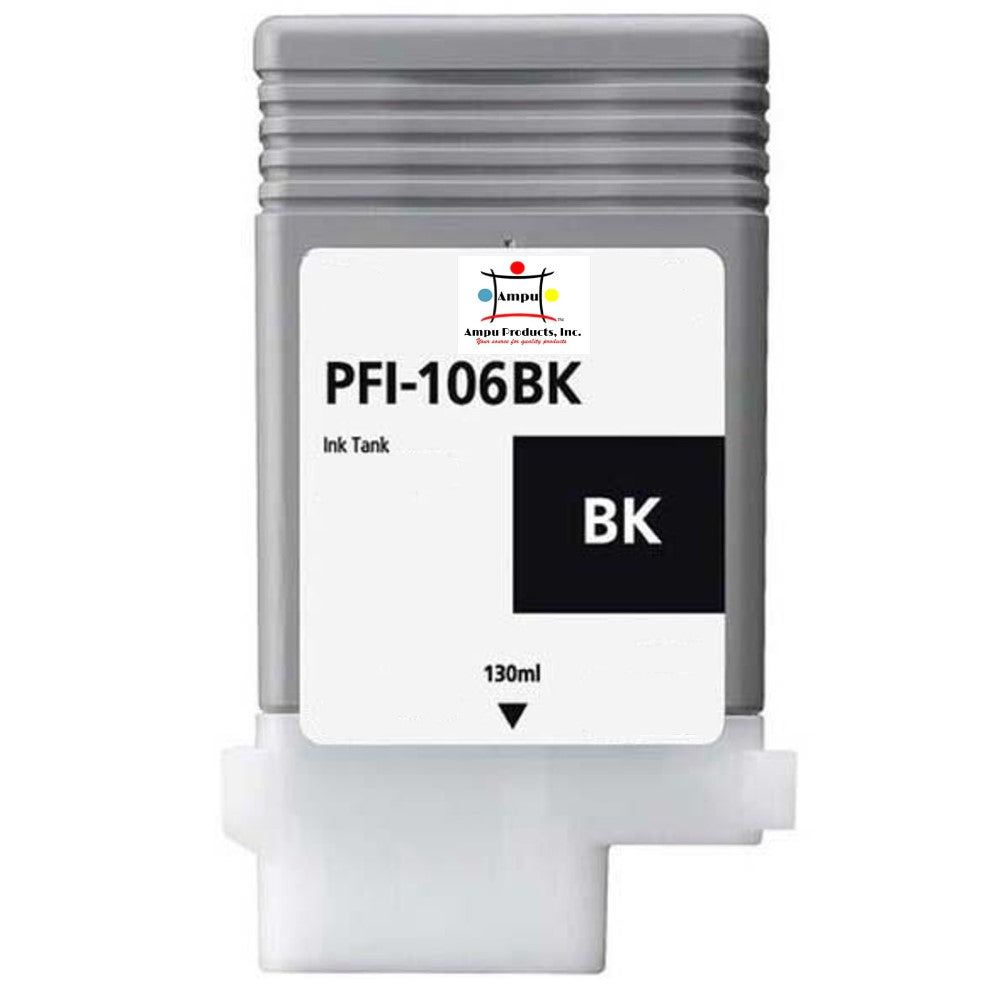 Compatible Ink Cartridge Replacement For CANON 6621B001 (PFI-106BK) Black (130 ML)