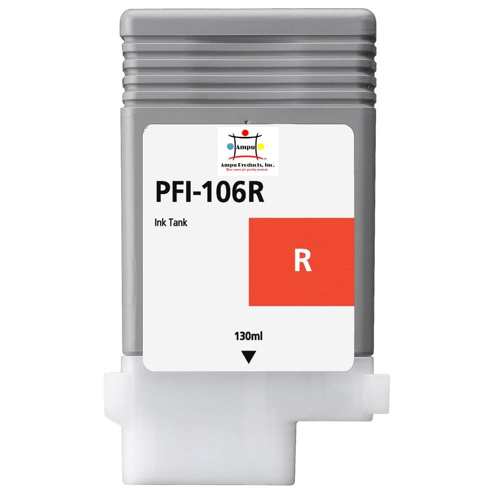 Compatible Ink Cartridge Replacement For CANON 6627B001 (PFI-106R) Red (130 ML)
