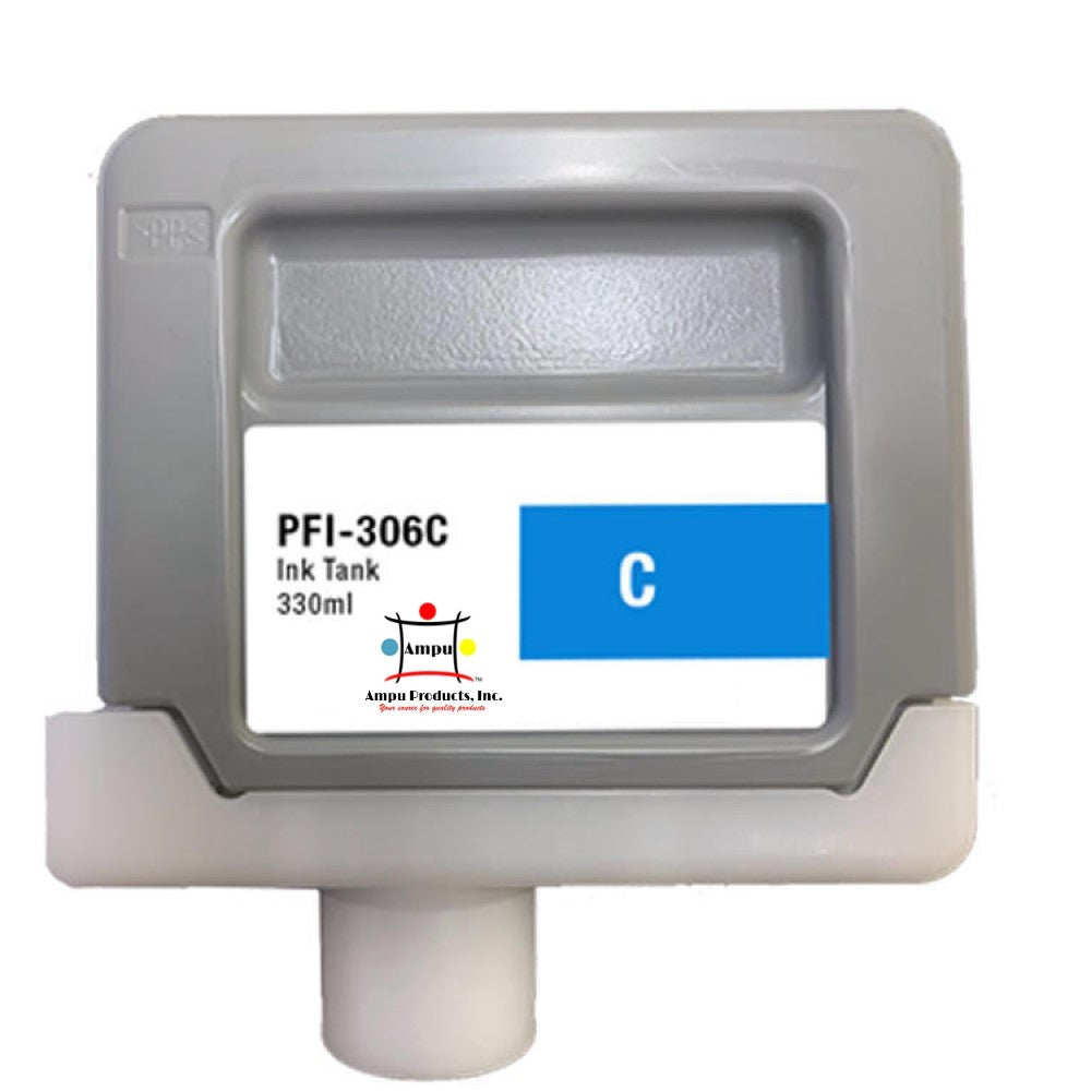 Compatible Ink Cartridge Replacement For CANON 6658B001 (PFI-306C) Cyan (330ML)