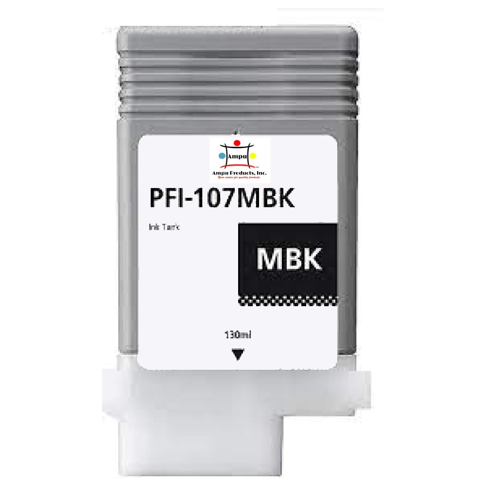 Compatible Ink Cartridge Replacement For CANON 6704B001 (PFI-107MBK) Matte Black (130 ML)