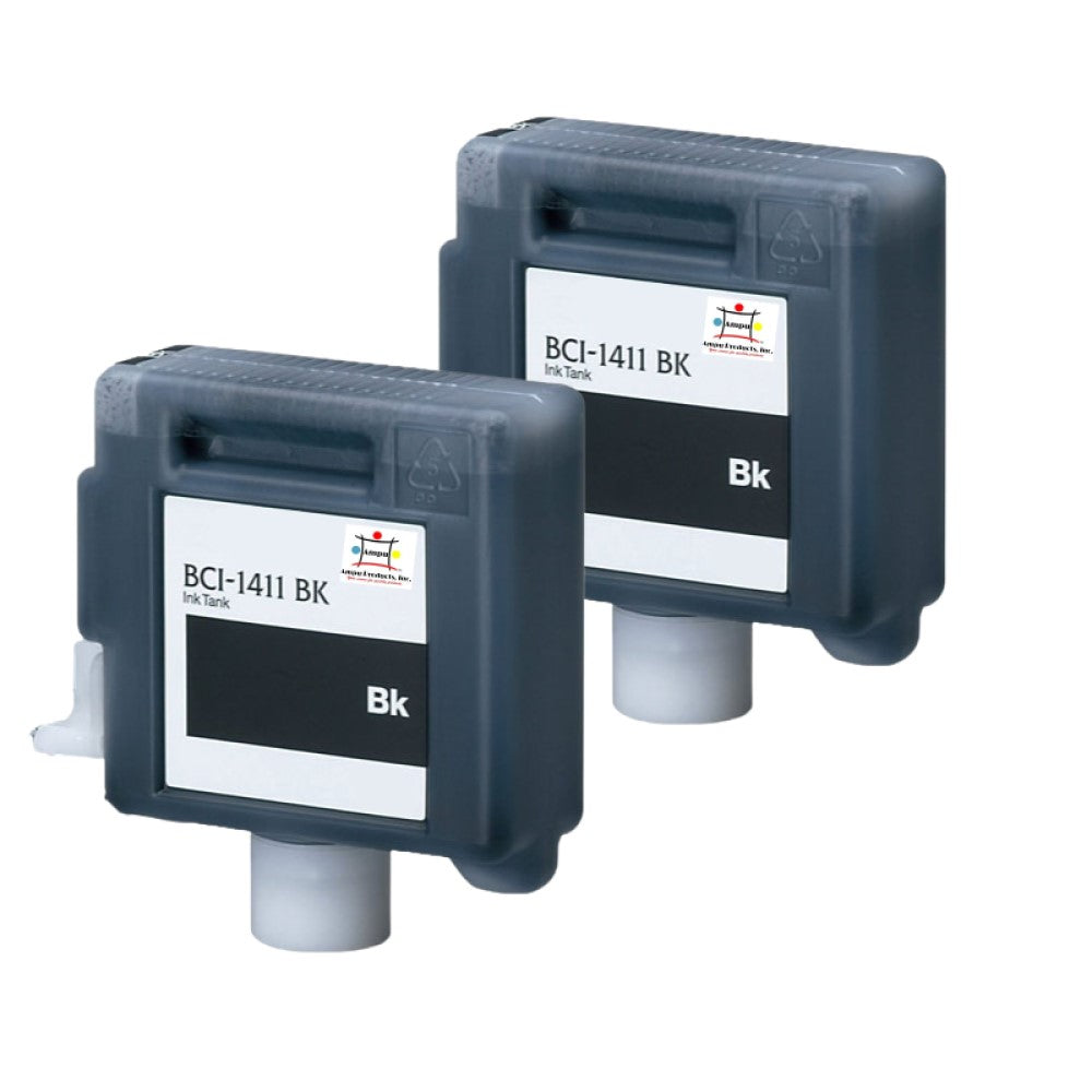 Compatible Ink Cartridge Replacement For CANON 7574A001 (BCI-1411BK) Black (330 ML) 2-Pack
