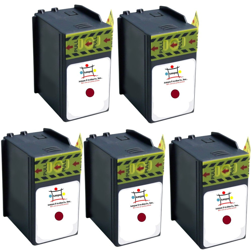 Compatible Postage Ink Cartridge Replacement For PITNEY BOWES 793-5 (Flourescent Red) 3,000 Impressions (5-Pack)