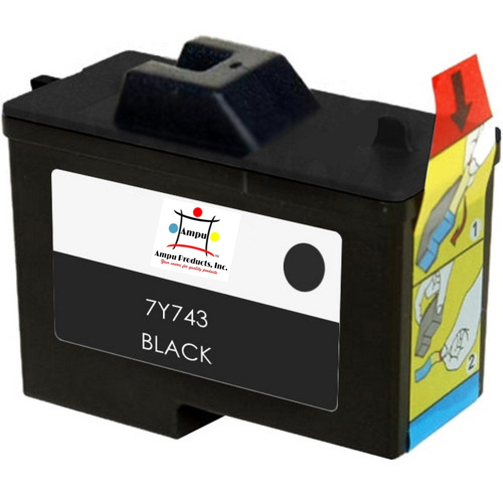 Compatible Ink Cartridge Replacement For DELL 7Y743 (Black) 125 Pages