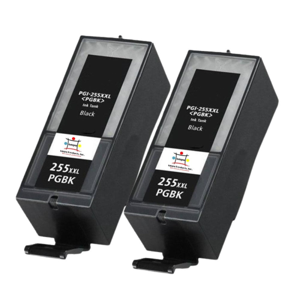 Compatible Ink Cartridge Replacement For CANON 8050B001 (PGI-255XXL, PG-255XXL) Extra High Yield Black (800 YLD) 2-Pack