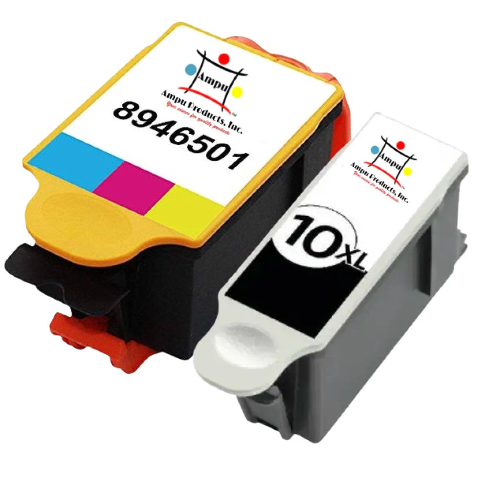 Compatible Ink Cartridge Replacement For Lexmark 8237216, 8946501 (10XL) Black-770 YLD, Tri-Color-425 YLD (2-Pack)