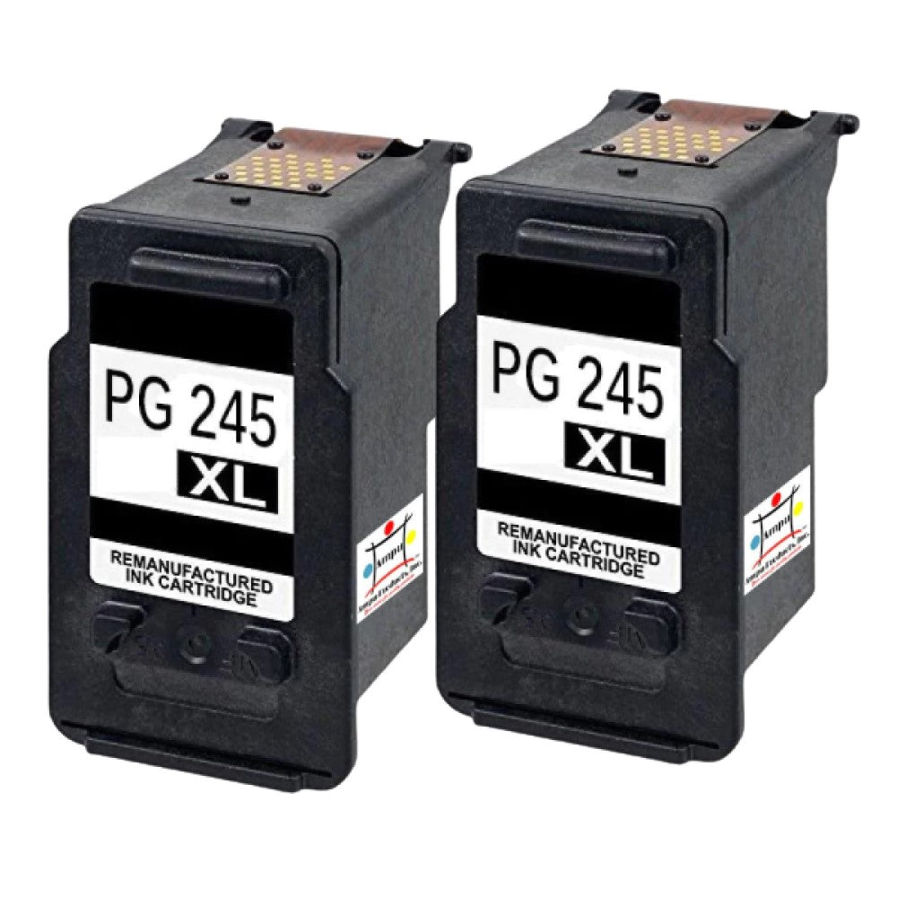Compatible Ink Cartridge Replacement For CANON 8278B001 (PG-245XL) Black (300 YLD) 2-Pack