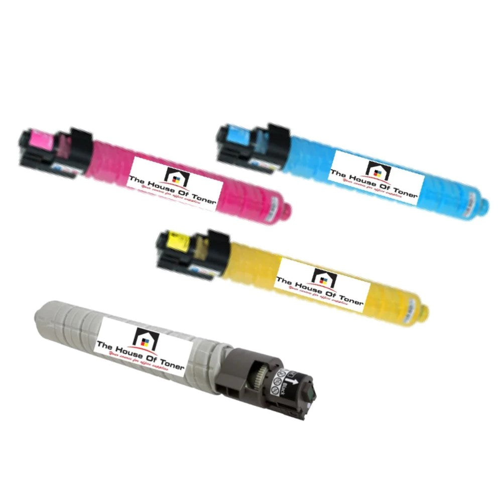 Compatible Toner Cartridge Replacement For Ricoh 841582, 841453, 841454, 841455 (Black, Yellow, Cyan, Magenta) 25.5K YLD- Black, 17K YLD-Color (4-Pack)