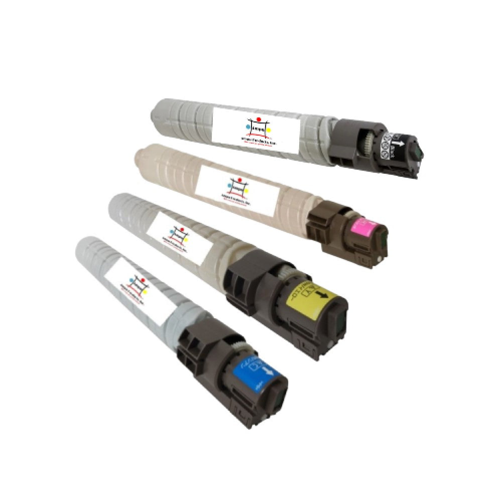 Compatible Toner Cartridge Replacement For Lanier 841582, 841453, 841454, 841455 (Black, Yellow, Cyan, Magenta) 25.5K YLD- Black, 17K YLD-Color (4-Pack)