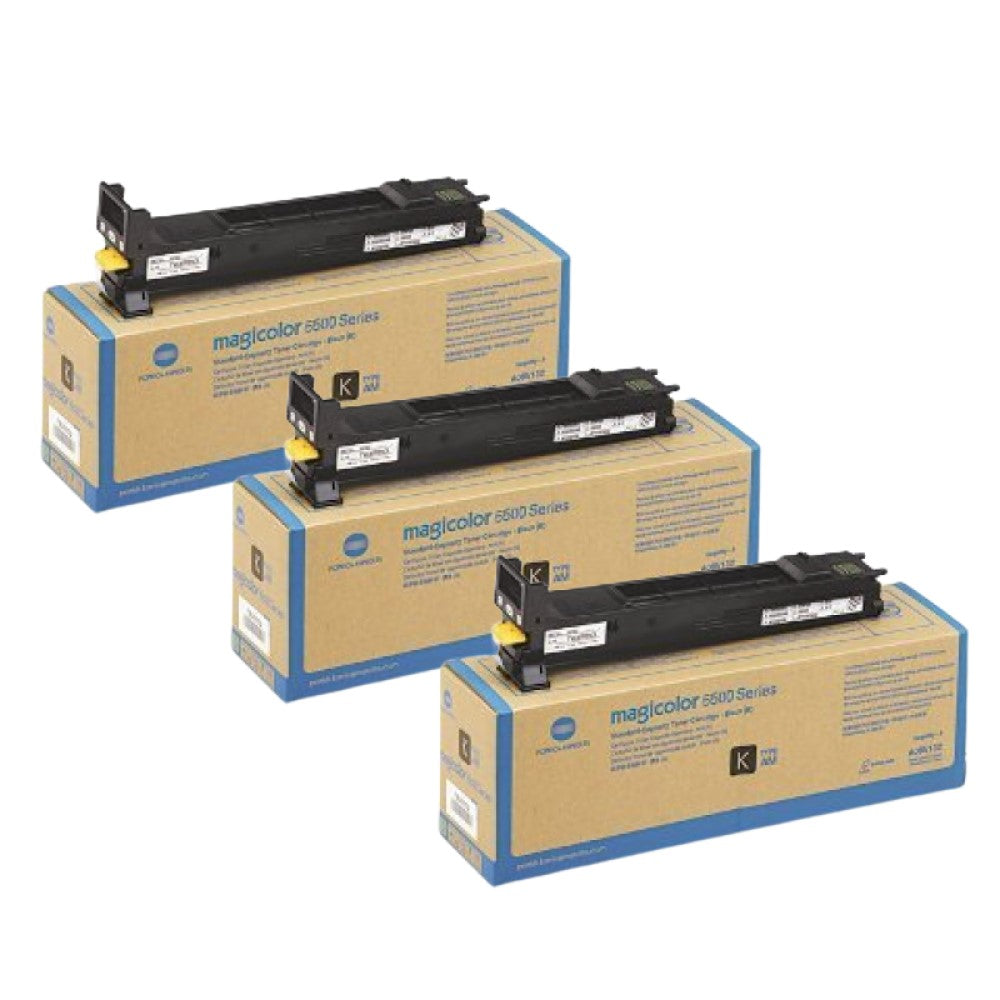 Konica Minolta A06V132 Black (6K YLD) Genuine (3-Pack)