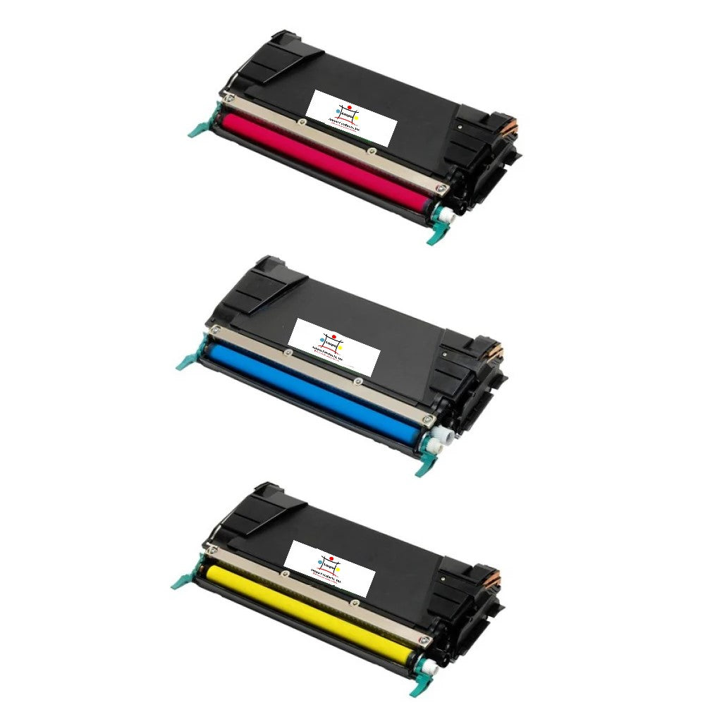 Compatible Toner Cartridge Replacement For LEXMARK C5222CS, C5222MS, C5222YS (Cyan, Yellow, Magenta) 3-Pack