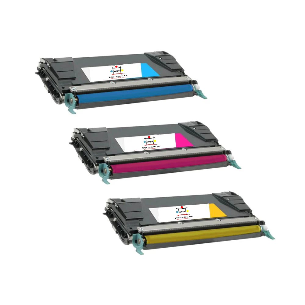 Compatible Toner Cartridge Replacement For Lexmark C734A2CG, C734A2MG, C734A2YG (Cyan, Magenta, Yellow) 6K YLD (3-Pack)