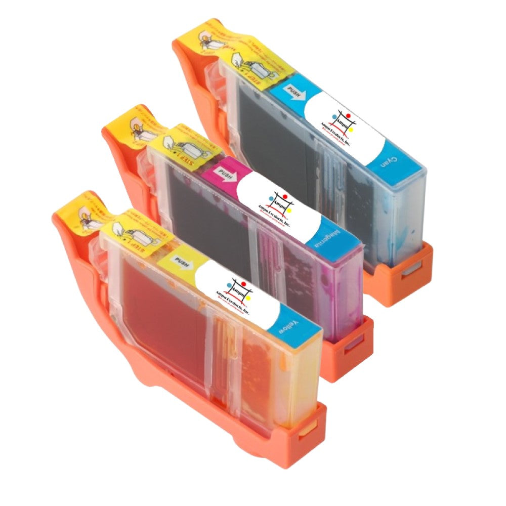 Compatible Ink Cartridge Replacement For CANON 0621B002, 0622B002, 0623B002 (CLI-8C, CLI-8Y, CLI-8M) Cyan, Yellow, Magenta (12ML) 3-Pack