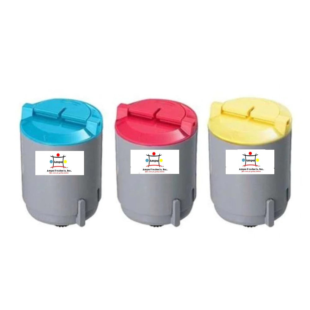 Compatible Toner Cartridge Replacement For SAMSUNG CLPC300A, CLPY300A, CLPM300A (CLP-C300A, CLP-Y300A, CLP-M300A) Cyan, Yellow, Magenta (1K YLD) 3-Pack